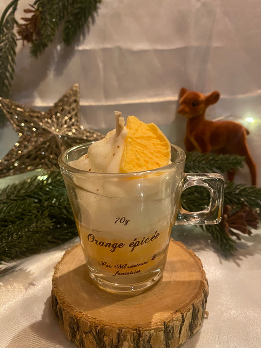 Bougie orange épicée 70g