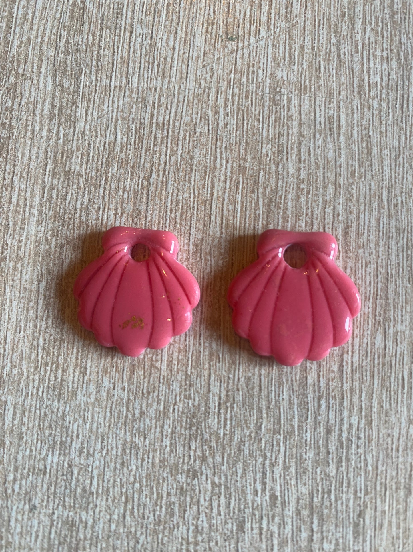 Pampilles coquillages rose