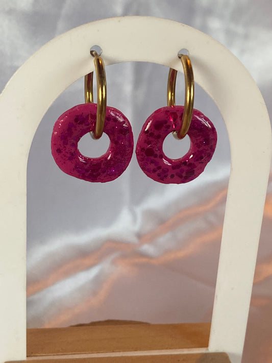 Pampilles Elora rose fushia / paillettes