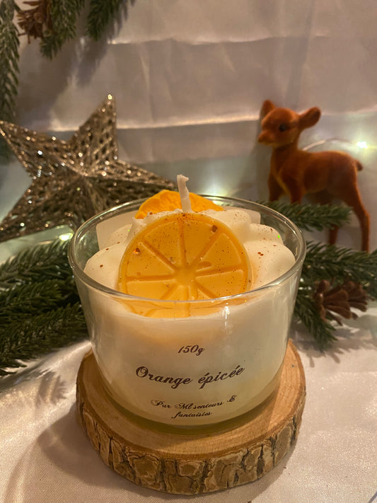 Bougie orange épicée 150g