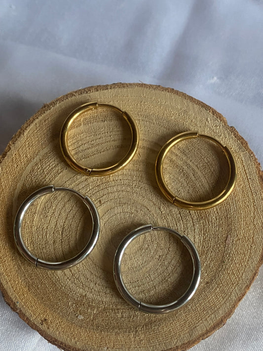 Créoles rondes argent
